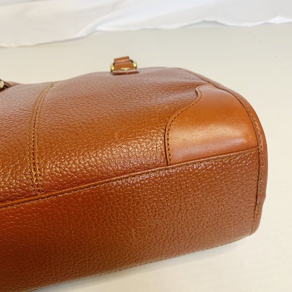 Vintage Liz Claiborne Pebbled Leather Satchel Bag - Picture 6 of 10